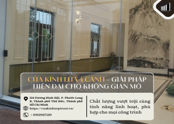 Cửa kính lùa 4 cánh – Giải pháp hiện đại cho không gian mở