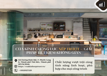 Cửa kính cường lực xếp trượt, giải pháp tiết kiệm không gian