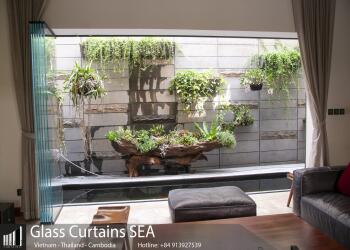 Thi công cửa kính xếp trượt tại VILLA THẢO ĐIỀN Q2 TP HCM