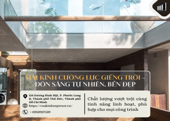 Mái kính cường lực giếng trời – Đón sáng tự nhiên, bền đẹp