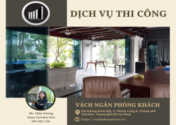 Thiết kế vách ngăn phòng khách sang trọng, tinh tế