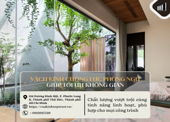 Vách kính cường lực phòng ngủ giúp tối ưu không gian