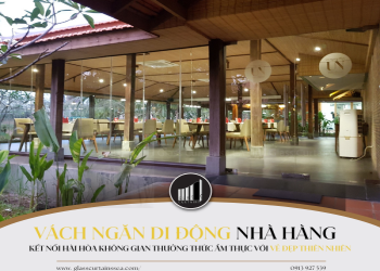 Vách ngăn di động nhà hàng sang trọng, tinh tế và tiện lợi