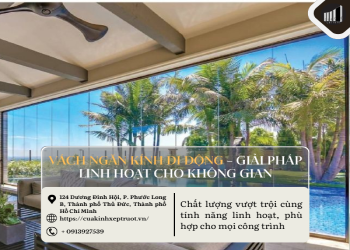 Vách ngăn kính di động – Giải pháp linh hoạt cho không gian