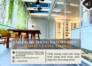 Vách ngăn phòng khách và bếp –Tinh tế và sang trọng