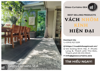 Vách nhôm kính thường: Các loại hệ 700, 1000, gác lửng