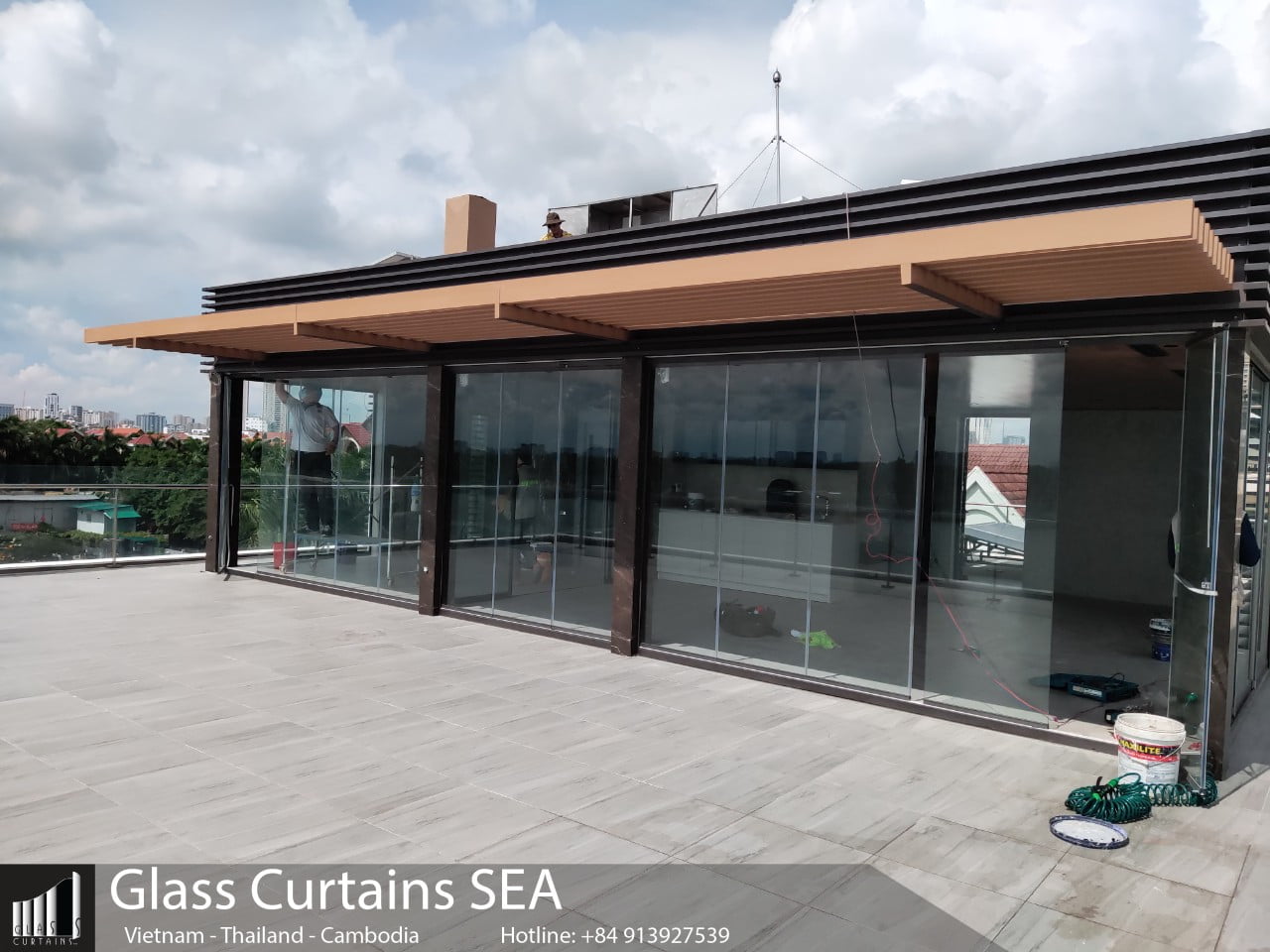 biệt thự tại Thảo Điền do Glass Curtain Sea thi công xây dựng
