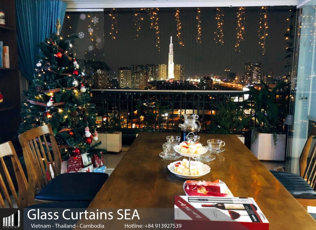 Glass Curtain Sea thi công cửa kính xếp trượt tại PENT HOUSE CANTAVIL L16 1