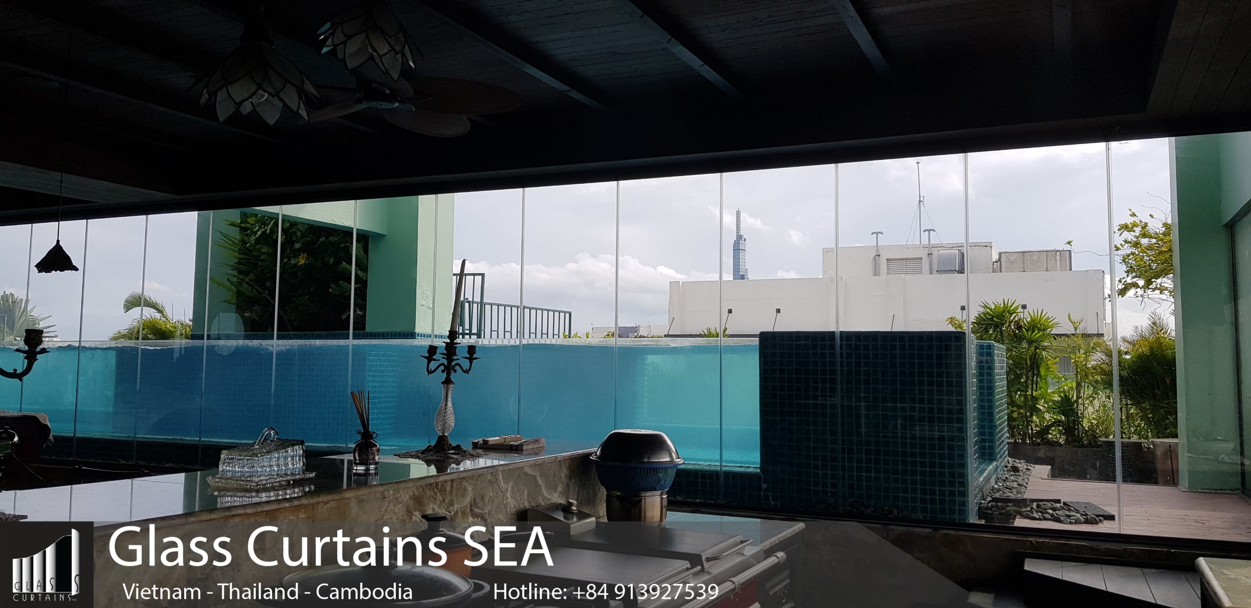 Penthouse Tropic Garden Glass curtain sea 7