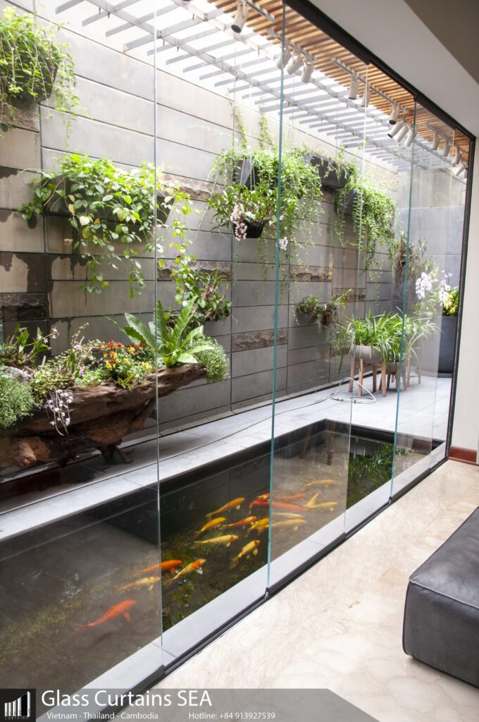 Glass Curtain Sea thi công cửa kính xếp trượt cho VILLA THẢO ĐIỀN Q2 TP HCM 4