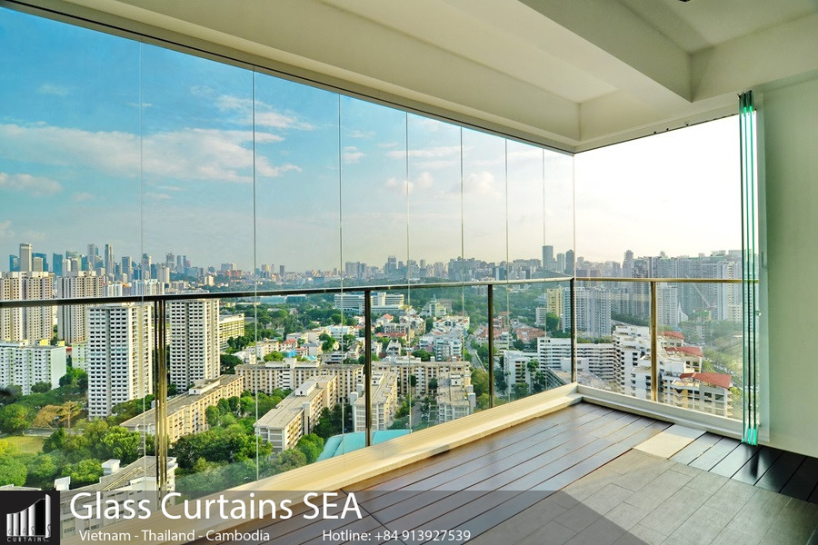 Thi công cửa kính xếp trượt Sidelock tại Glass Curtain Sea độc quyền