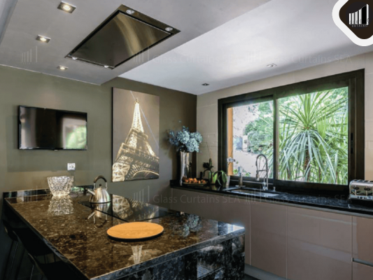 Thi công cửa sổ nhôm lùa 2 cánh tại Glass Curtains SEA 2