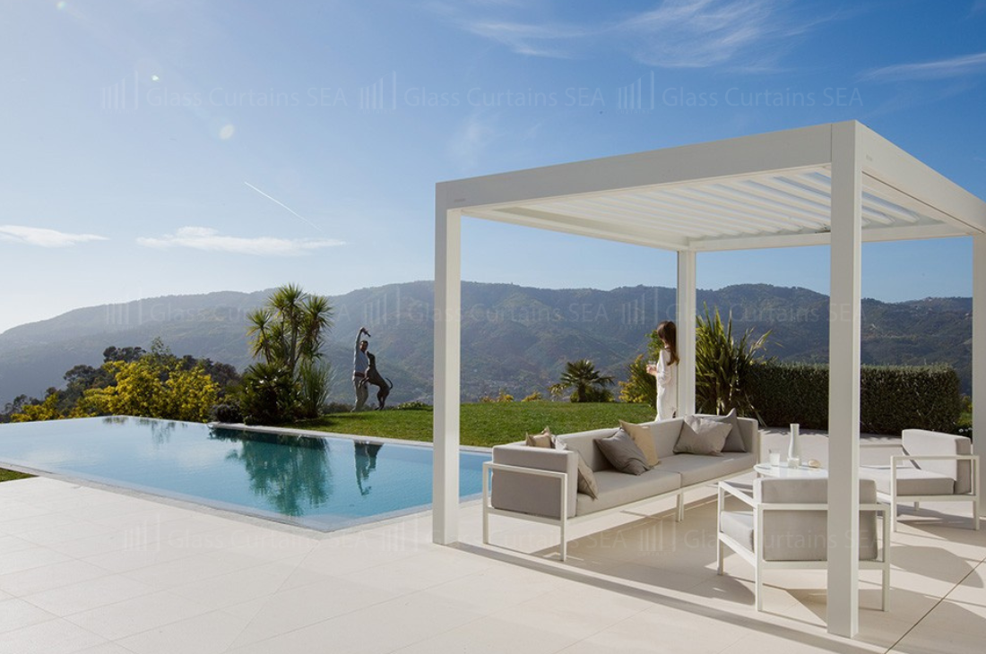 Thi công giàn hoa pergola tại Glass Curtains SEA 02