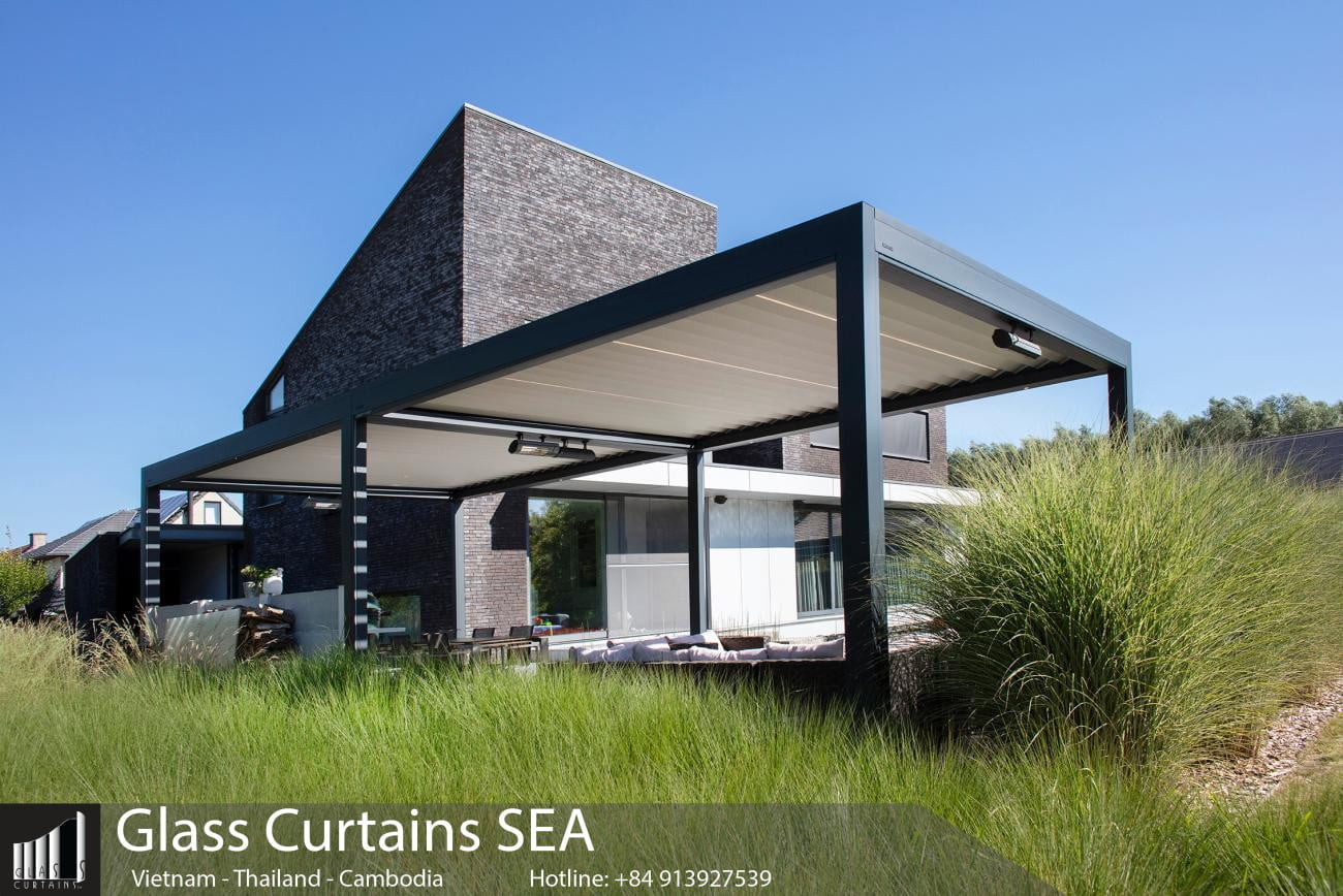 Thi công giàn hoa pergola tại Glass Curtains SEA