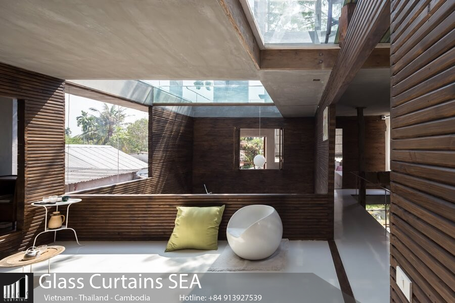 Thi công mái kính cường lực ngoài trời tại Glass Curtains SEA chất lượng cao