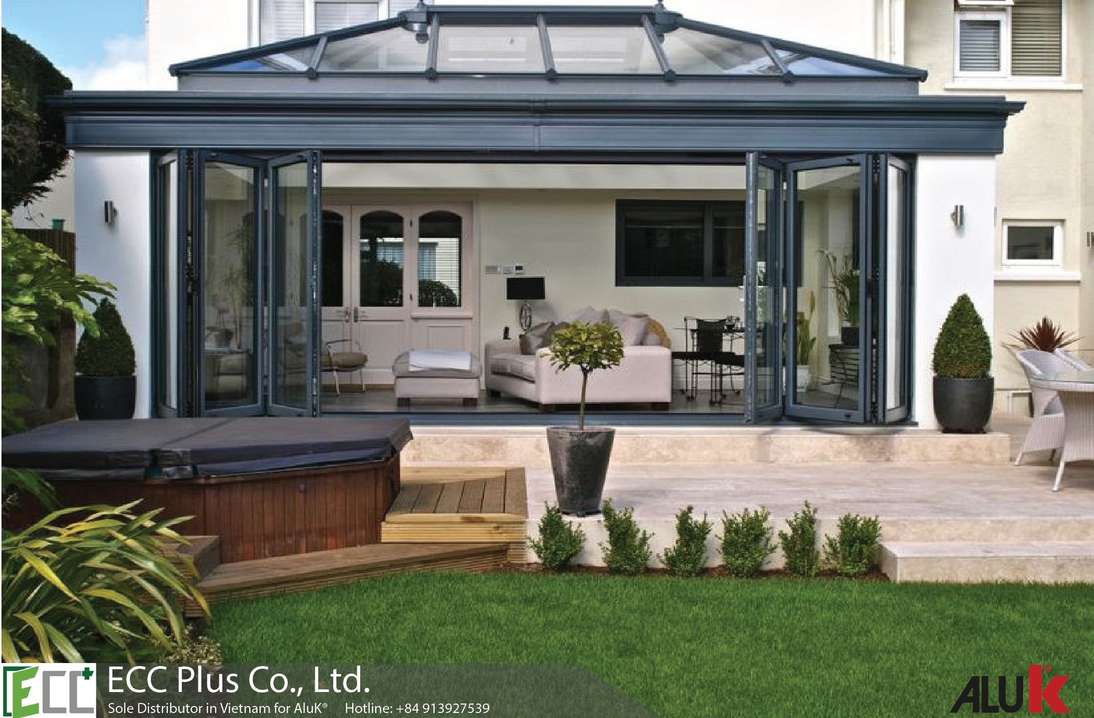 mẫu cửa nhôm xếp trượt tại Glass Curtains SEA