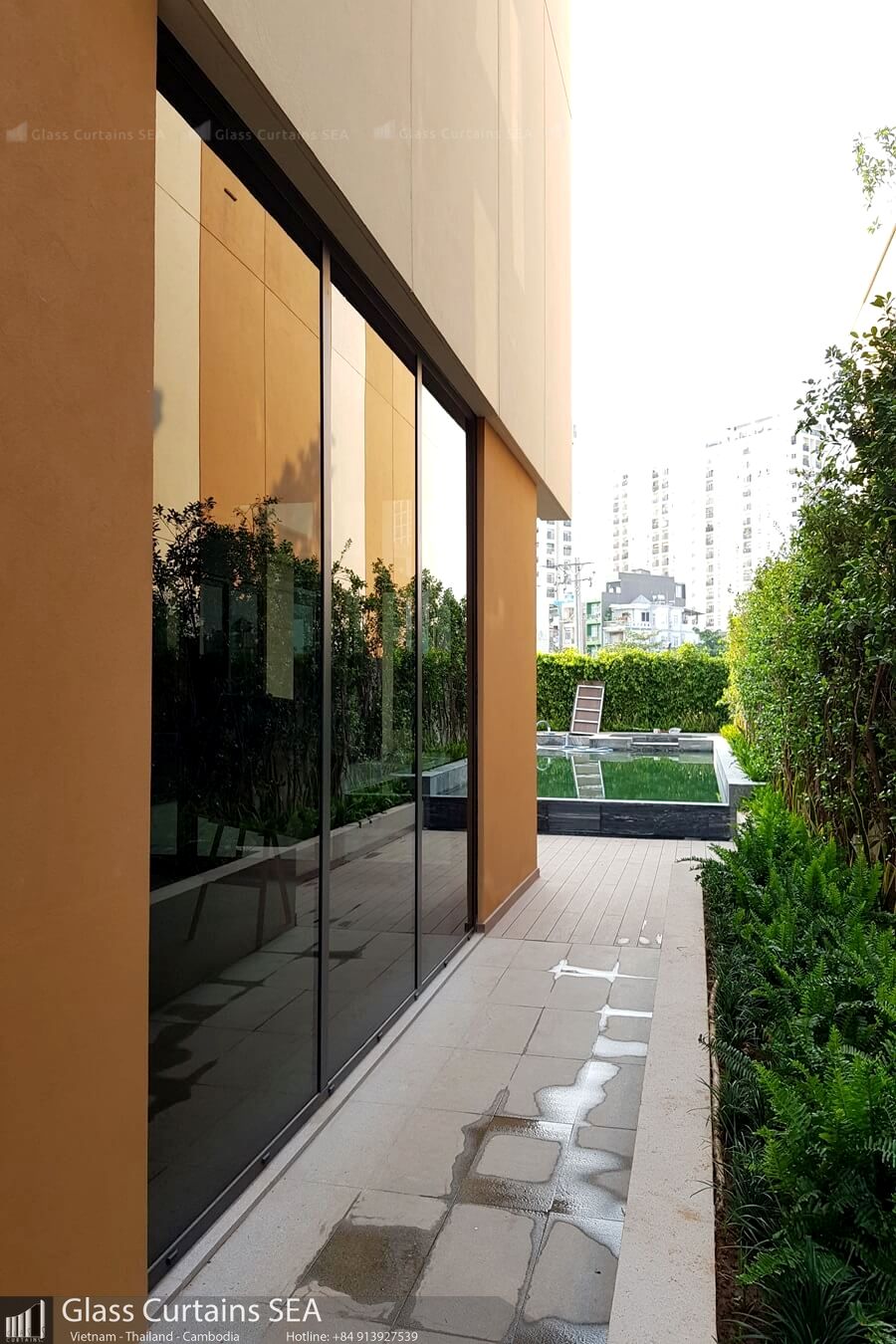 Thi công mẫu vách ngăn nhôm kính tại Glass Curtains SEA