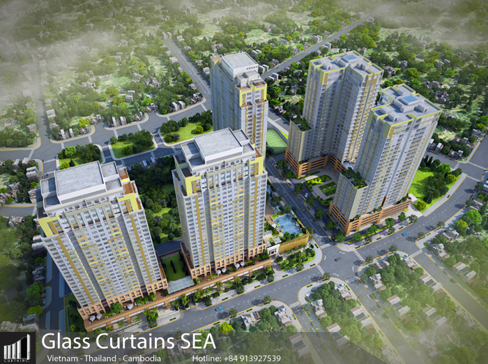 Penthouse Tropic Garden Glass curtain sea xây dựng