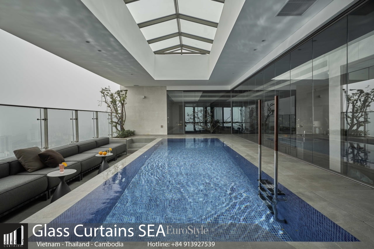 thi công vách kính tại Glass Curtains SEA đẹp