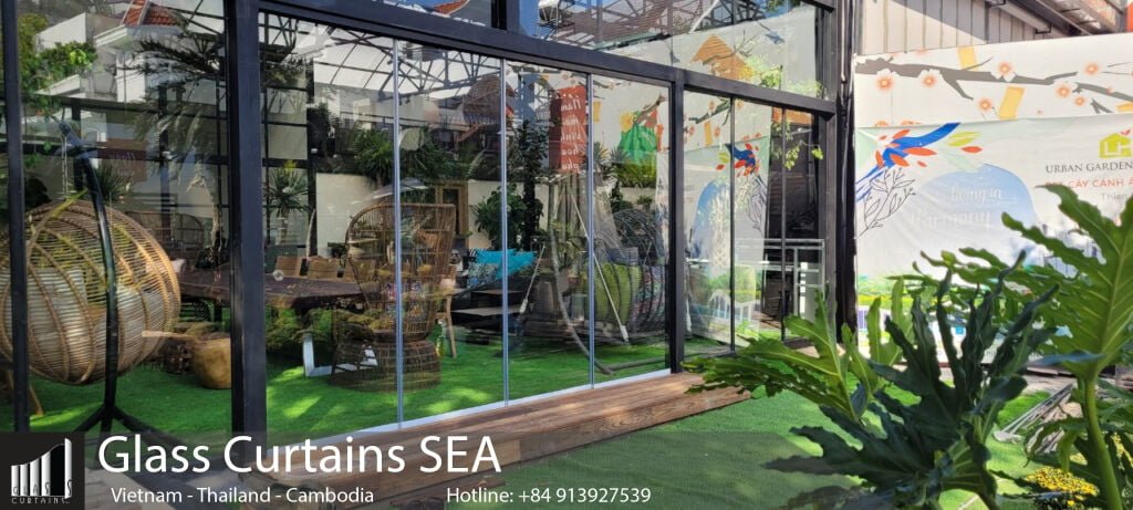 Glass Curtain Sea thi công cửa kính lùa không khung cho URBAN GARDEN SHOWROOM 7
