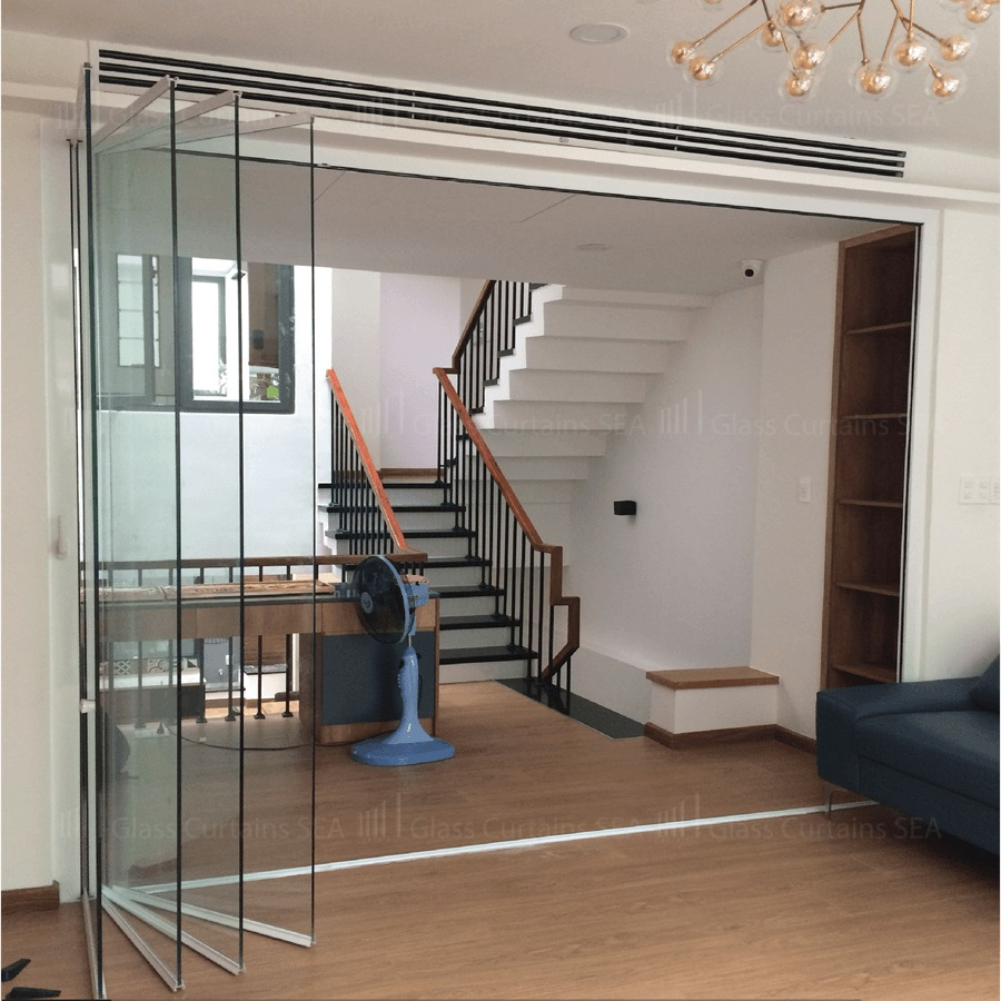 Thi công Vách ngăn di động tại nhà riêng Q. TÂN PHÚ TP HCM bởi Glass Curtain Sea sang trọng cho gia chủ