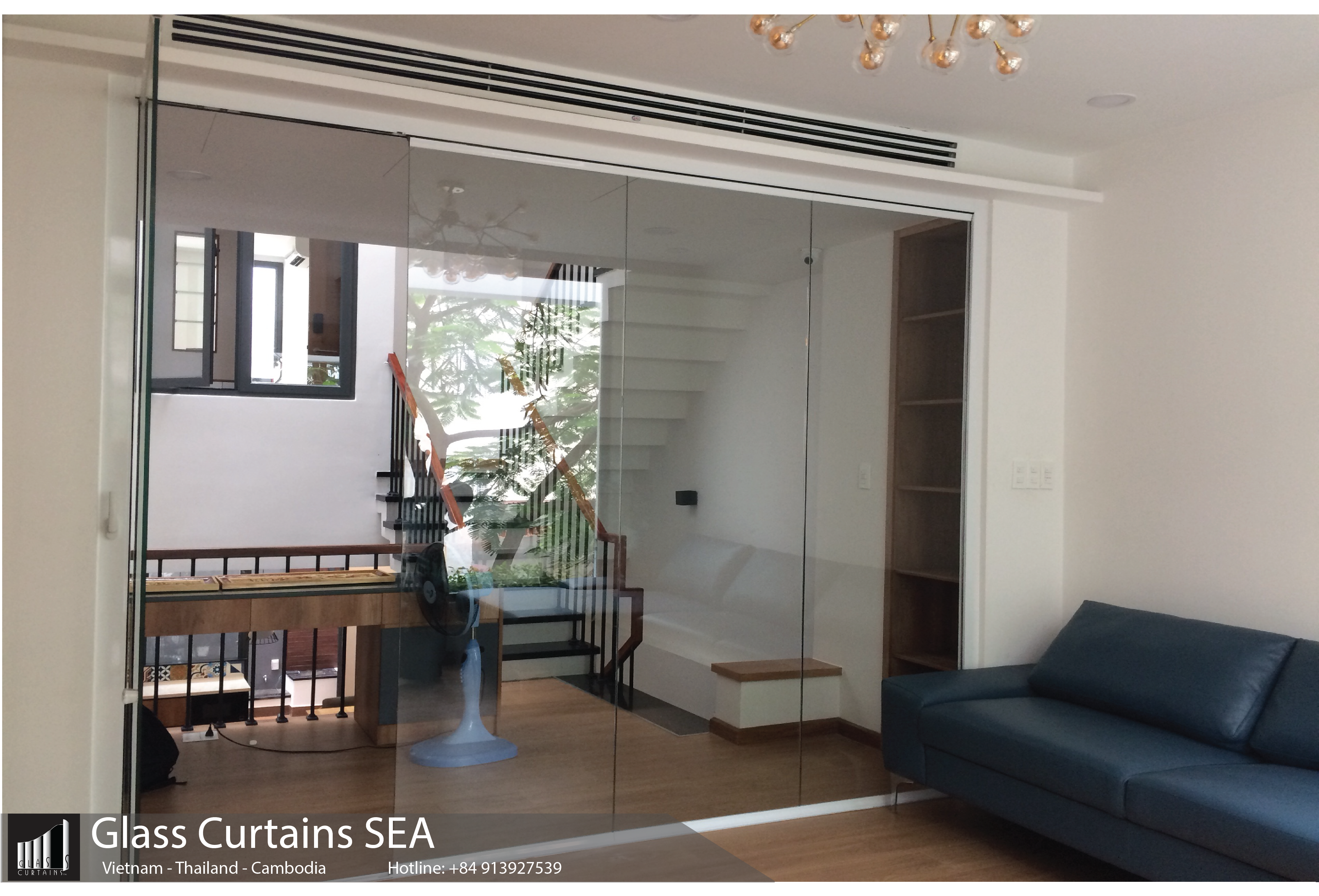 Thi công Vách ngăn di động tại nhà riêng Q. TÂN PHÚ TP HCM bởi Glass Curtain Sea sang trọng