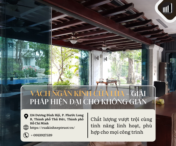 Vách ngăn kính cửa lùa – Giải pháp hiện đại cho không gian