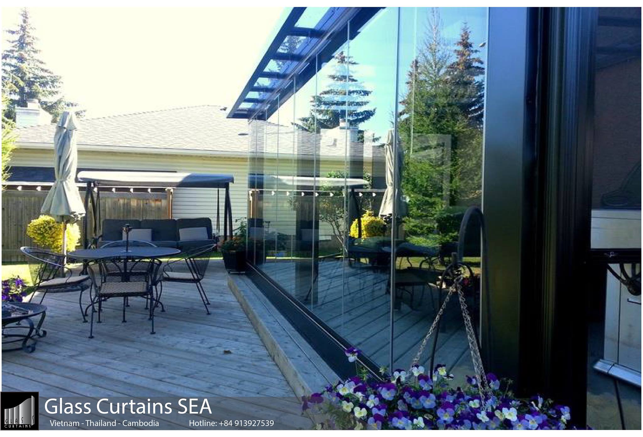 Nhận thi công vách ngăn kính sang trọng tại Glass Curtains SEA sang trọng