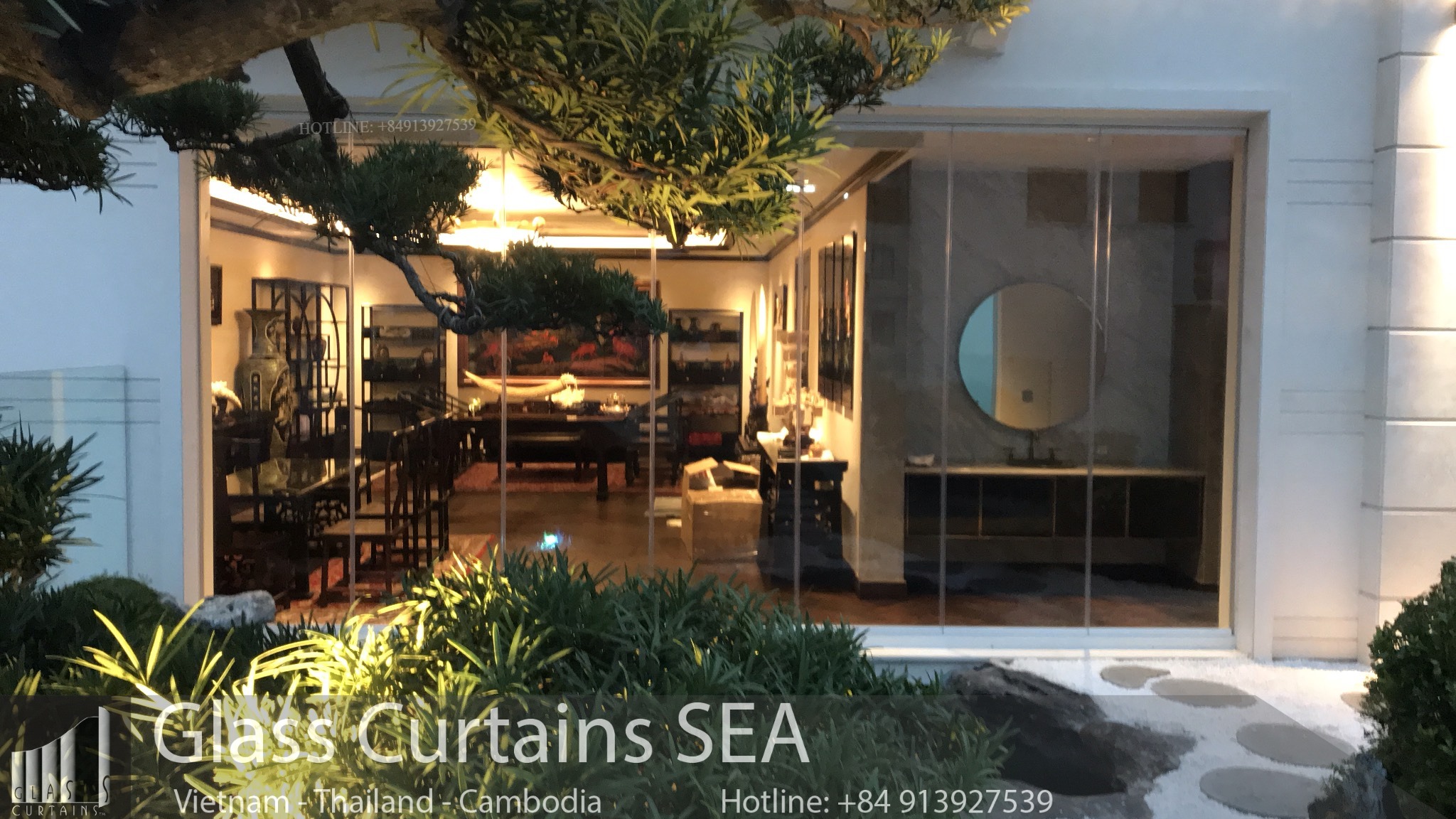 Glass Curtain Sea thi công vách ngăn nhôm kính cửa lùa