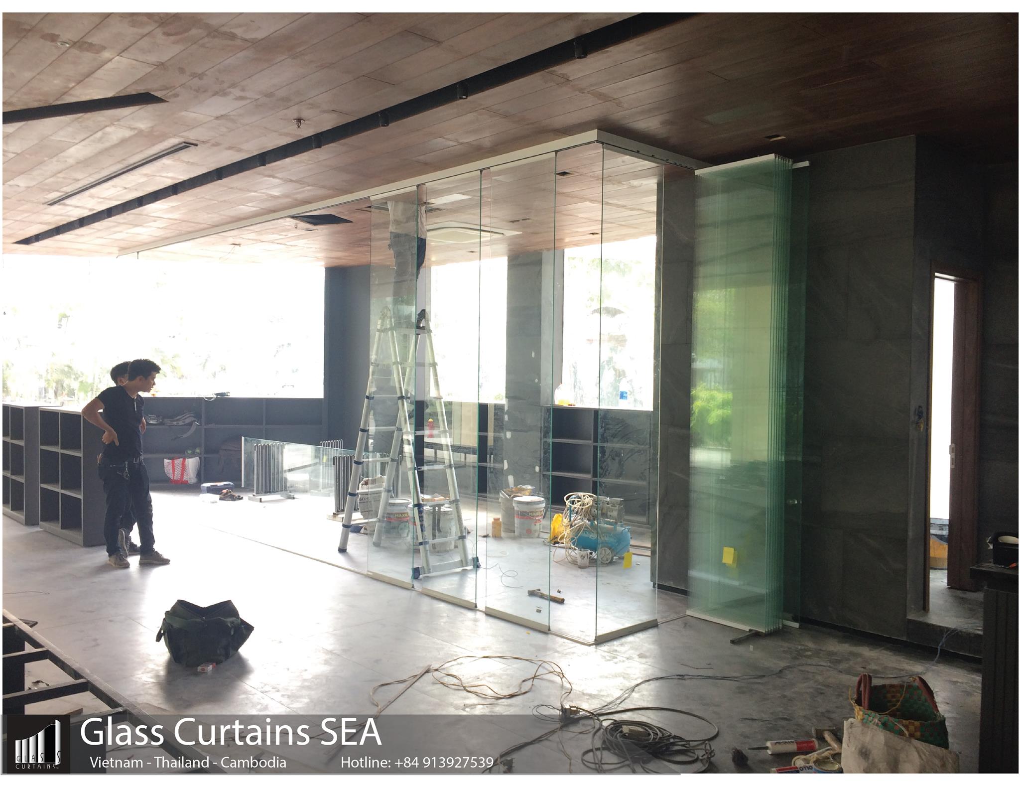 Glass Curtain Sea thi công cửa kính xếp trượt cho căn VILLA H&K Q2 TP HCM 5
